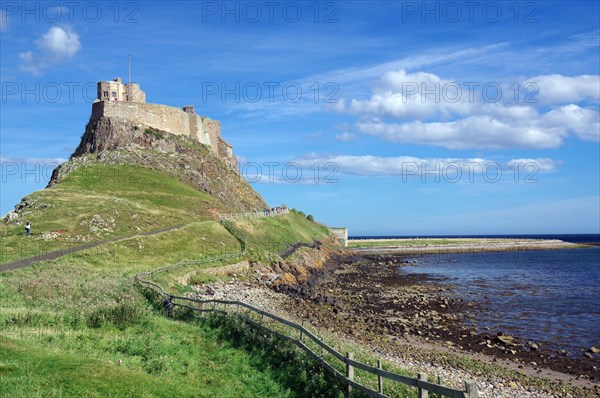 Castle on hill above sea