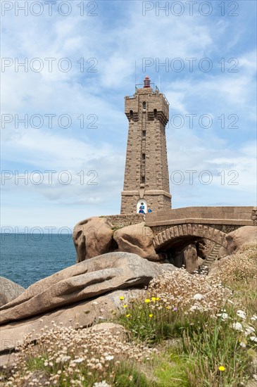 Pink granite lighthouse