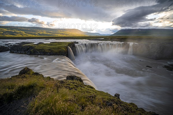 Gooafoss Waterfall in Summer