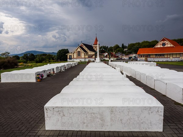 Cemetery built above ground due to thermal activity at St Faiths Anglican Church