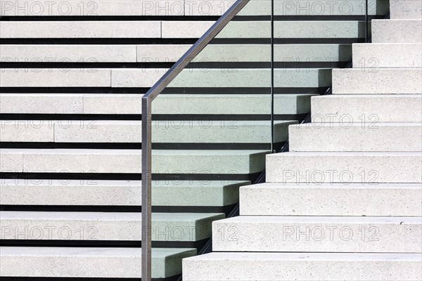 Stairs at the Hotel Hyatt Regency Duesseldorf at the Hafenspitze in the Media Harbour