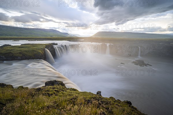 Gooafoss Waterfall in Summer