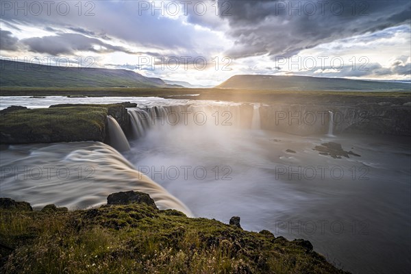 Gooafoss Waterfall in Summer