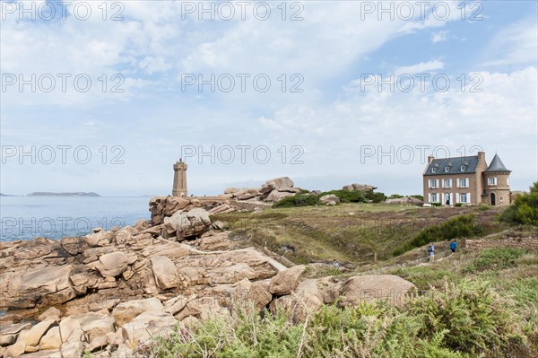 Pink granite lighthouse