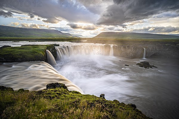 Gooafoss Waterfall in Summer