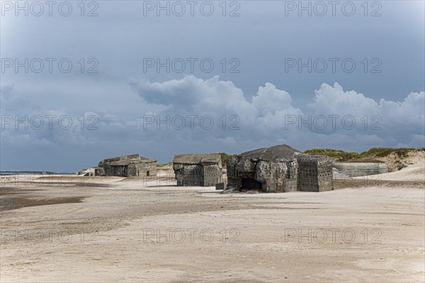 German Wehrmacht bunkers belonging to the former Atlantic Wall on the beach near Thyboron