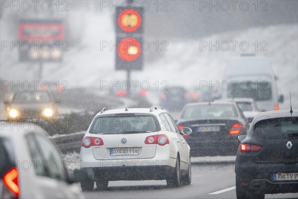 Traffic jam on the motorway