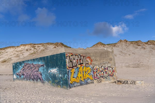 Old bunker Atlantikwall near Hvide Sande