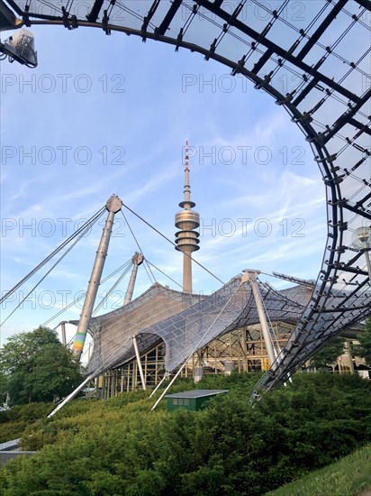 Olympic Tower and Olympic Stadium with Olympic Tent Roof