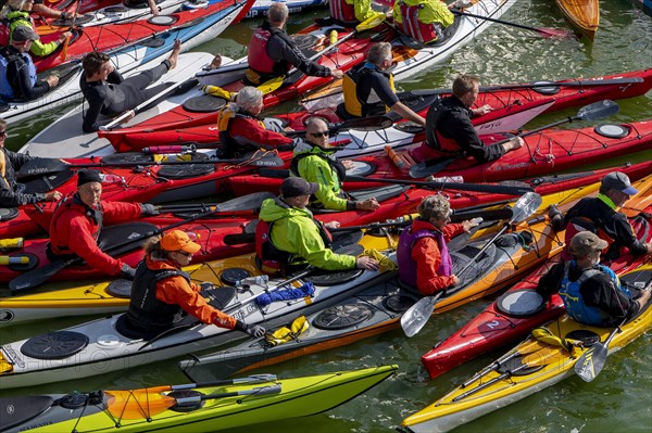 Kayakers on the Hvide Sande Canal