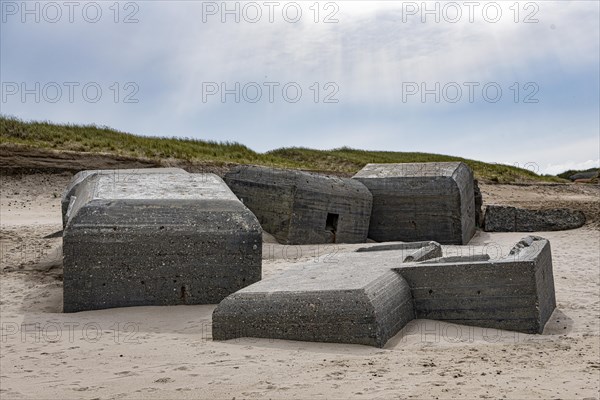 German Wehrmacht bunkers belonging to the former Atlantic Wall on the beach near Thyboron