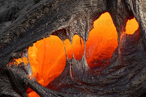 Glowing lava