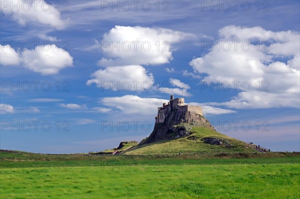 Castle on hill above sea