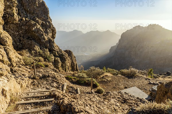 View from the highest peak of Gran Canaria called Pico de las nieves