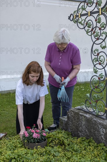 Grandmother with her granddaughter