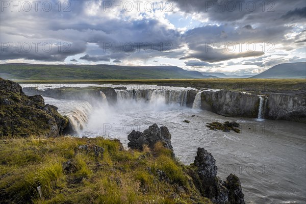 Gooafoss Waterfall in Summer