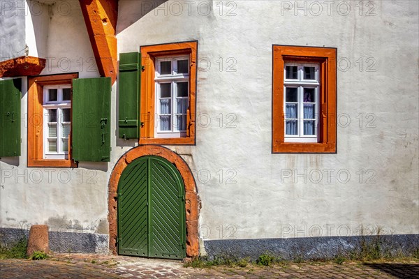 Facade of a half-timbered house in Ladenburg