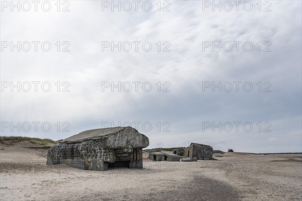 German Wehrmacht bunkers belonging to the former Atlantic Wall on the beach near Thyboron