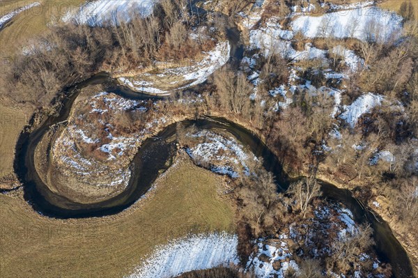 Lafnitz River with oxbow lake