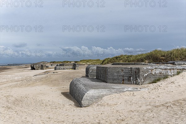 German Wehrmacht bunkers belonging to the former Atlantic Wall on the beach near Thyboron