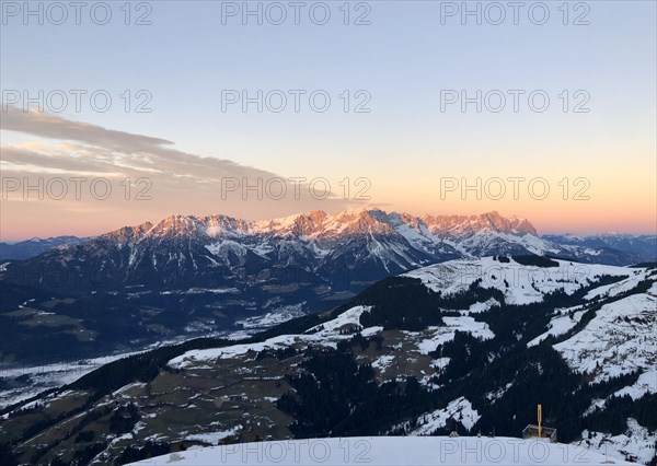 Wilder Kaiser at sunset