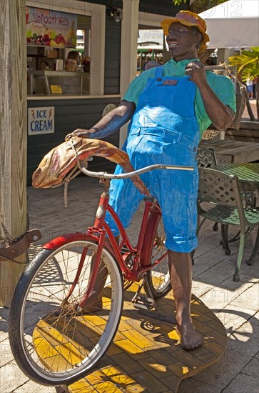 Figurine in front of Key West Museum