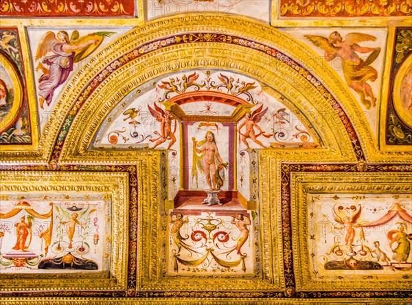 Artistic ceiling in Palazzo Duccale