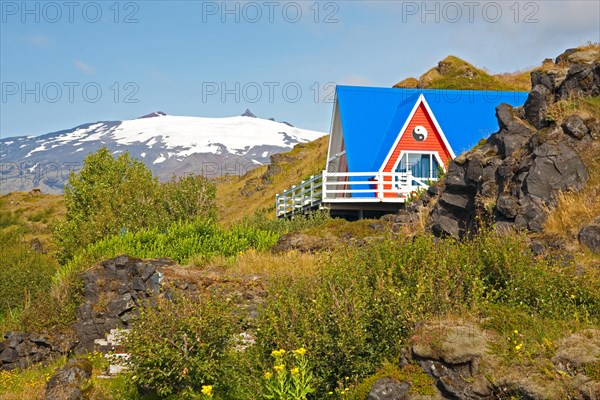 House by the Snaefellsjoekull Glacier