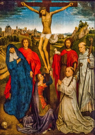 Hans Memling:The Crucified Christ with Our Lady