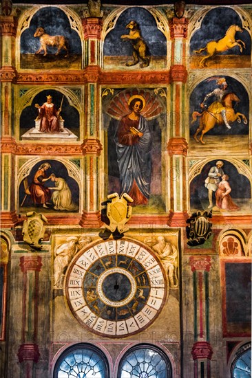 Council Chamber entirely painted with 15th century astrological and religious fresco cycle