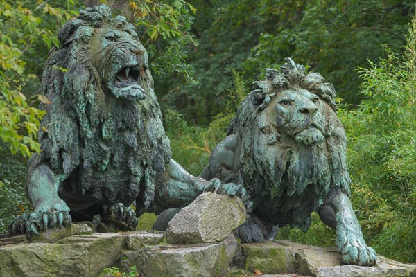 Bronze lion figures