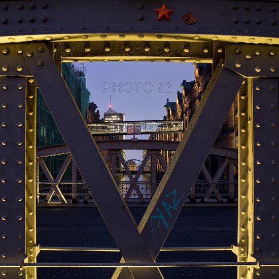 View from the Sand Bridge to Columbus House in the evening