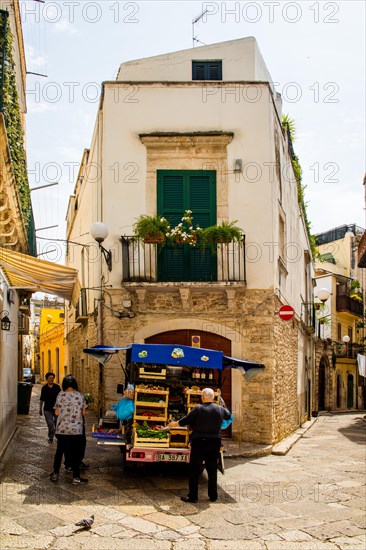 Old town alleys with greengrocers