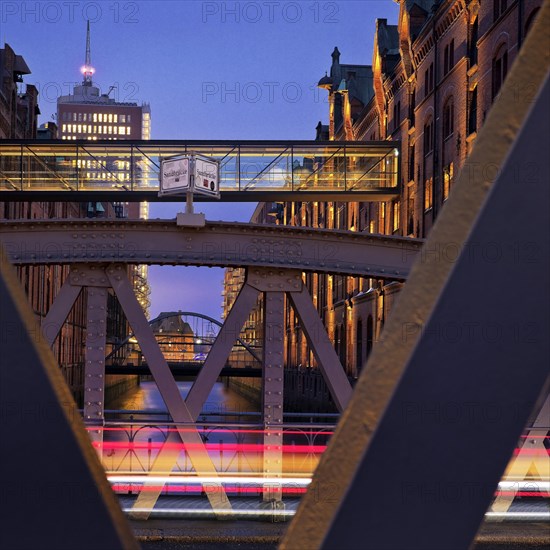 View from the Sand Bridge to Columbus House in the evening