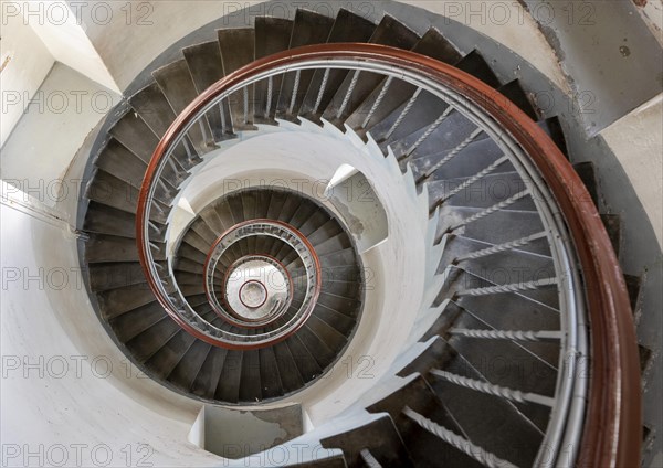 Staircase in Lyngvig Fyr lighthouse near Hvide Sande