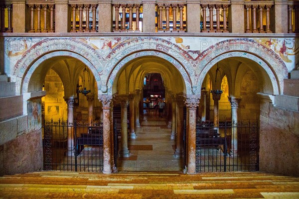 Arches at the entrance to the crypt