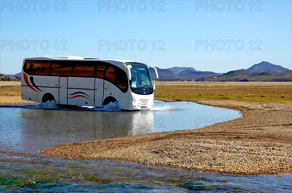 Watery fords in the colourful highlands of Landmannalaugar