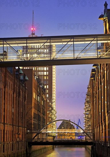 View from the Sand Bridge to Columbus House in the evening
