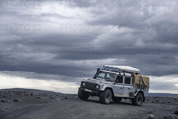 Land Rover 4x4 car on gravel road