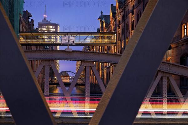 View from the Sand Bridge to Columbus House in the evening