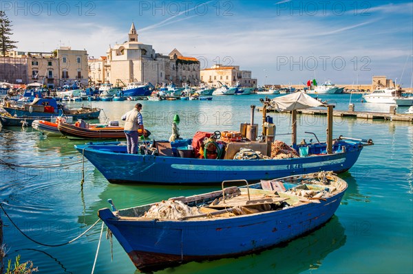 Fishing port in front of the old town