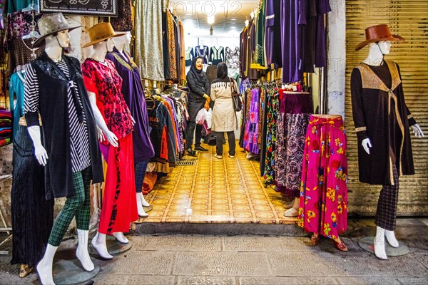 Colourful clothing shops