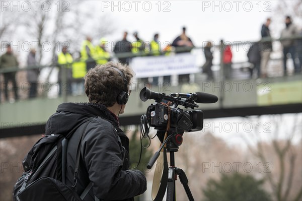 Cameraman at a demo