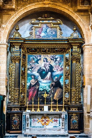 Painting gallery inside the Cattedrale di Sant'Agata