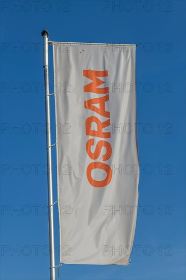 Flag with inscription Osram