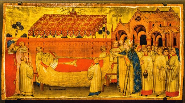 Battista da Vicenza: Death of Saint Sylvester