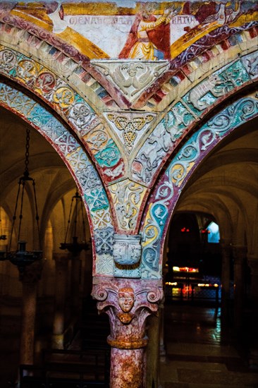 Arches at the entrance to the crypt