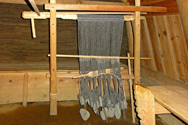 Loom in the historic longhouse Pjodveldisbaer