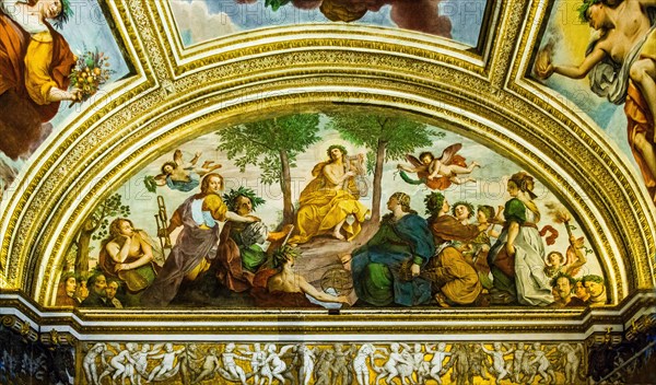 Hall of Mirrors decorated with frescoes