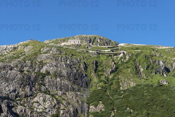 Mountain massif of the Rhone glacier